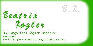 beatrix kogler business card